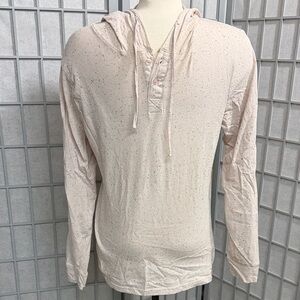 Urban Heritage Pale Pink Speckled Hooded Henley
